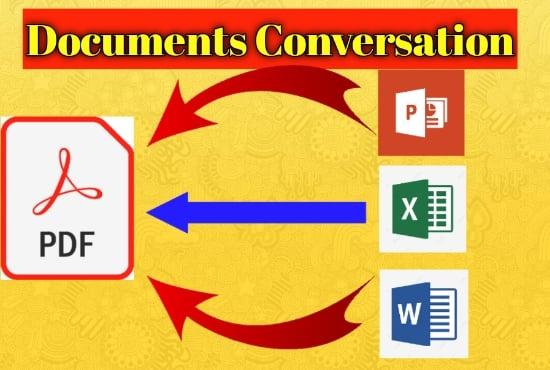 I Will Convert PDF file to word . excel , PowerPoint And Much More