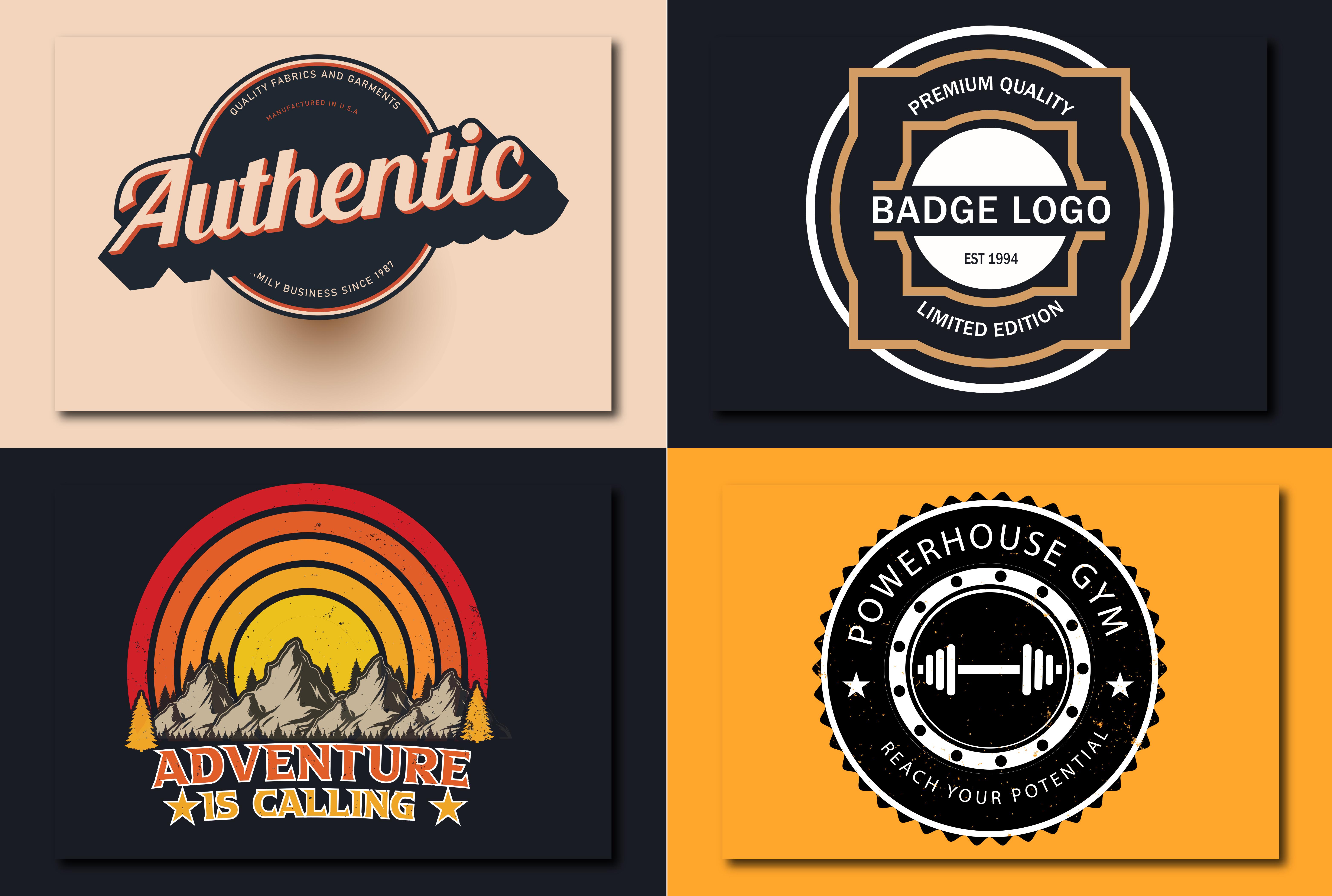 I will design awesome retro vintage badge logo in 24 hours