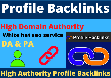 25 Profile Backlinks High Authority permanent Link Building dofollow 