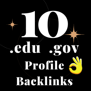 50 PR9 & 10 .Edu /.Gov High Authority social profile backlinks 