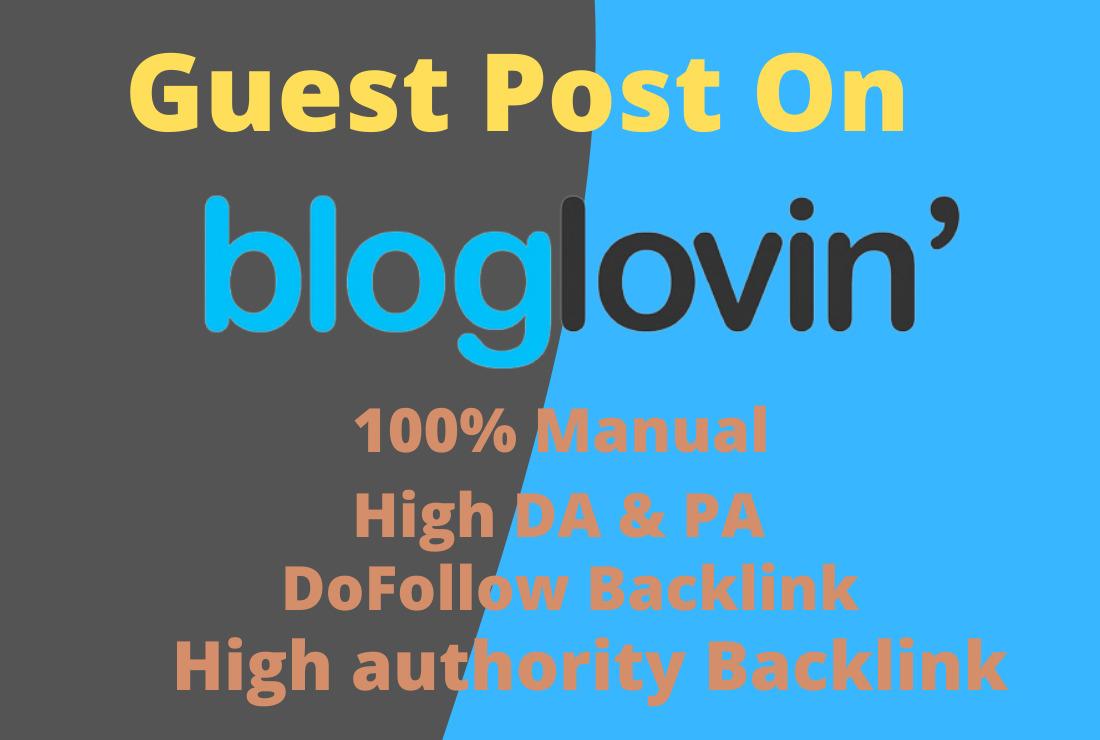 I will build manually quality-full guest post on bloglovin