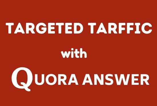 I will Promote website with 5 HQ Quora answer By Different Account