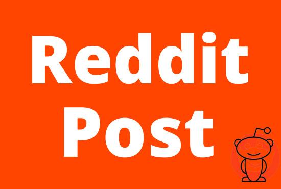 Publish 12 Guest Post On Reddit, with backlink.