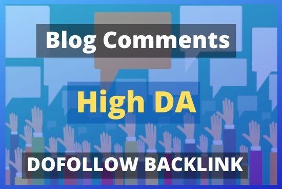 I Will Manually High Quality Dofollow 50 Blog Comments backlinks