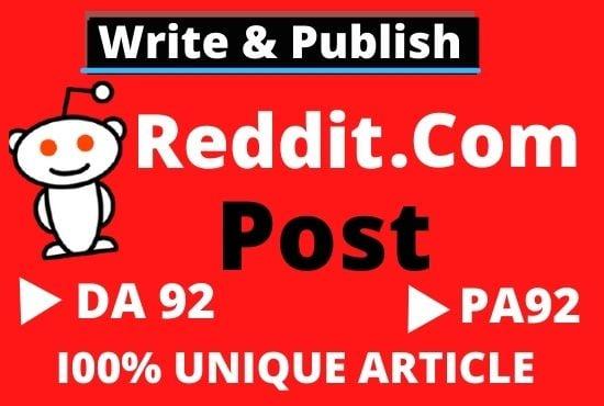 I will Promote your website 4 HQ reddit guest posts