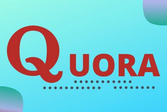  I will provide Niche Relevant Traffic & 100% Unique 3 Quora Answer With Backlink
