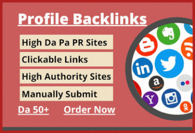 50 High Authority Social Profile Backlinks