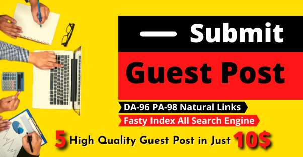 Firstly Indexable 5 High Quality Guest Post Publish with High DA 95, PA 81 authority Permanent Backl