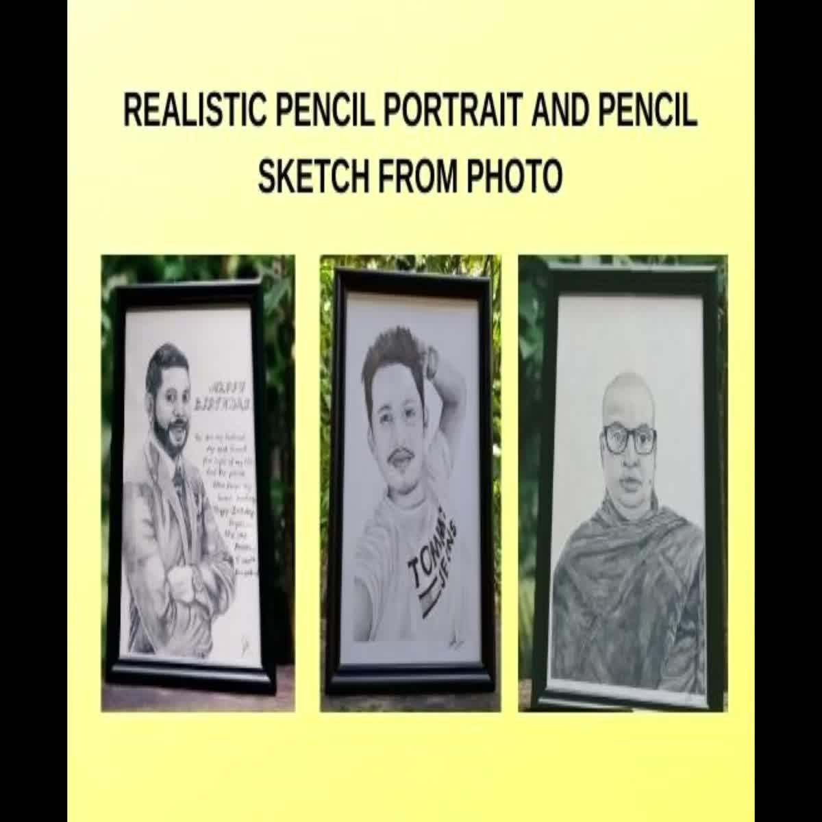 I wil draw arealistic pencil sketch potrait from your photo