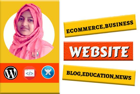 I will Create Responsive any kind of website for you