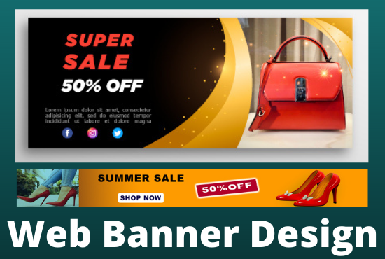 I will design attractive web banner, facebook banner or ads