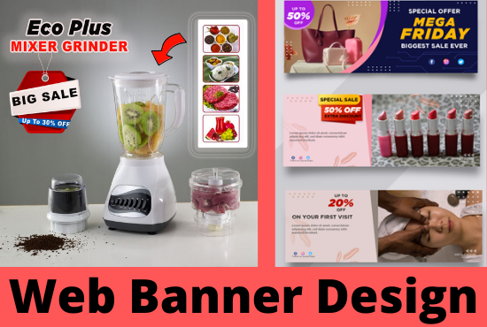 I will design attractive web banner, facebook banner or ads