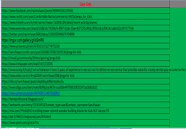 I will manually create 20 social bookmarking backlinks to increase the top rank of the website