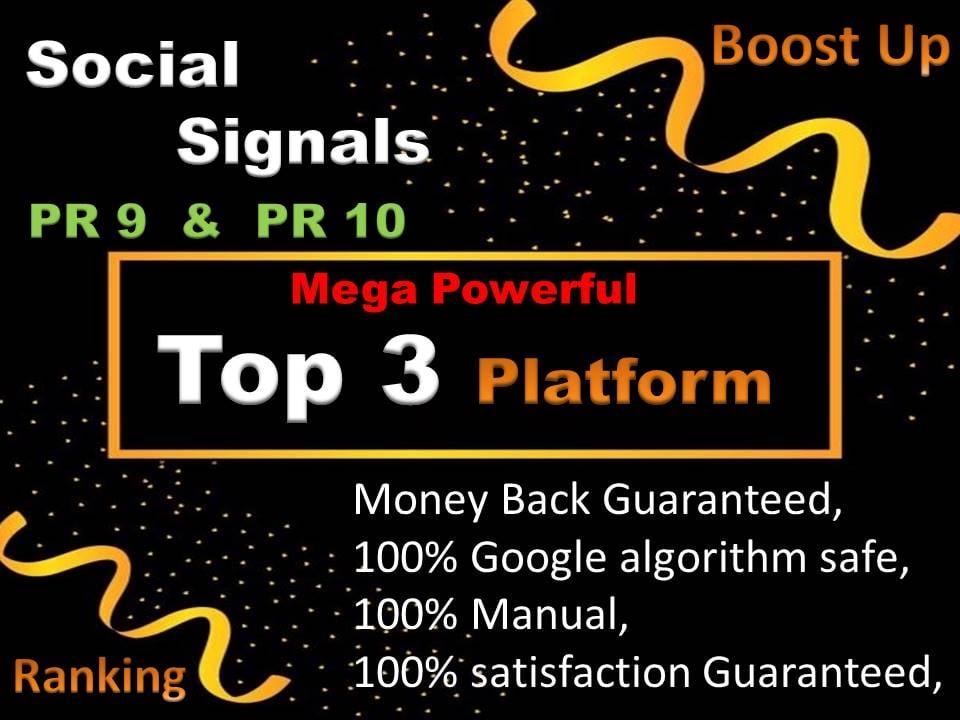 Mixed Top 3 Social Network Social Signals H-Q 4000 Pinterest+200 Tumblr+2 Reddit To Your Website