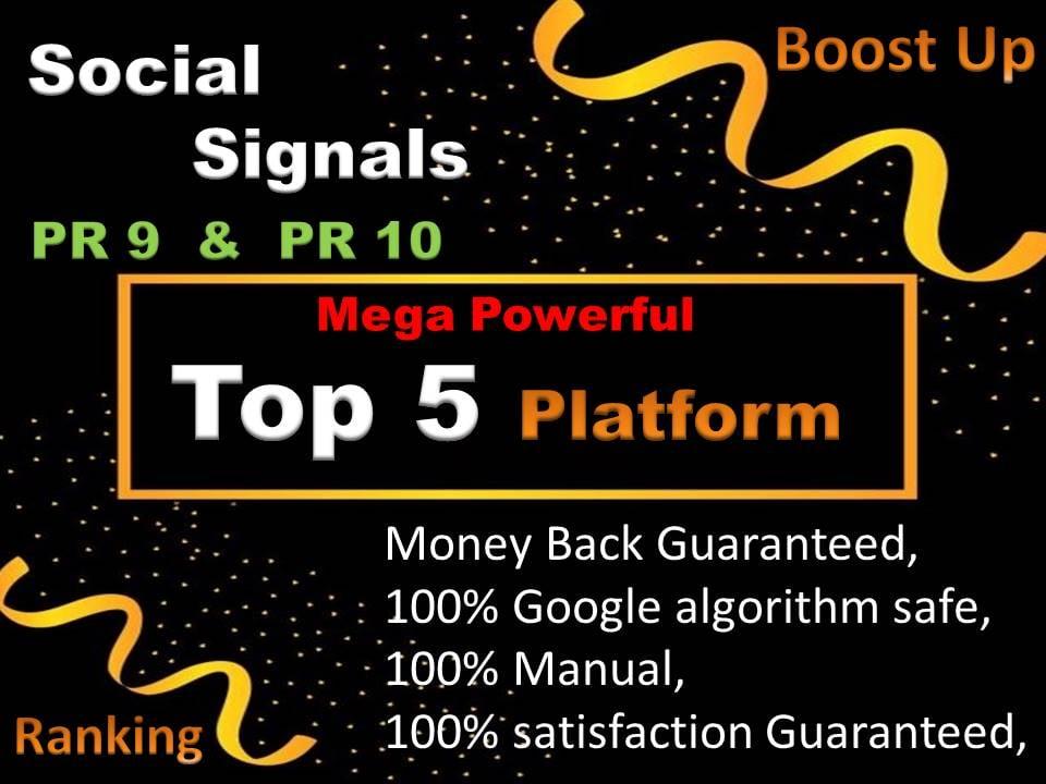 Mixed Top 5 Social Network 2204 Social Signals H-Q PR9-PR10 Backlink,pinterest,Diigo,tumblr,reddit