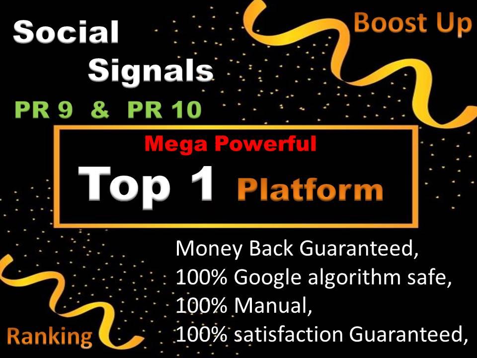 Top 1 Social Network 5000 Social Signals H-Q PR10 Backlink Pinterest To Your Website