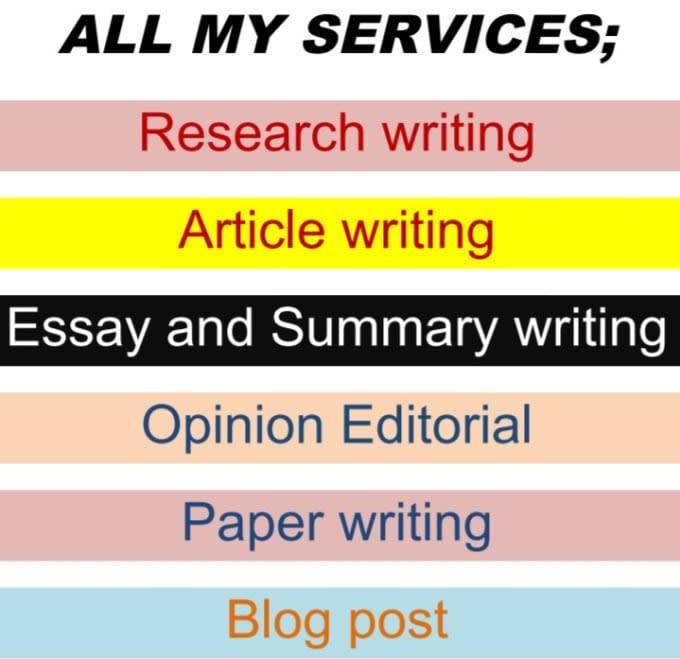 I will do advance article, essay,summary and content writing