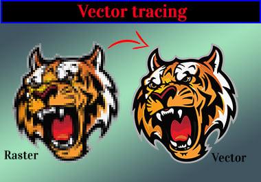 I will convert raster to vector, vectorize, redraw your logo 