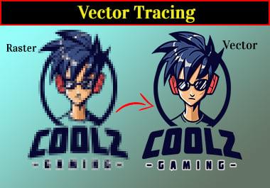 I will convert raster to vector, vectorize, redraw your logo 