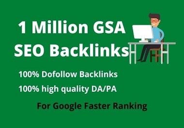 I will do 1 million GSA Blog Comments High Quality Backlinks for Google Ranking