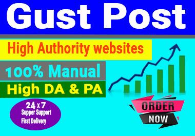 I will Published 8 Guest post on High DA site permanent backlink and rank your website