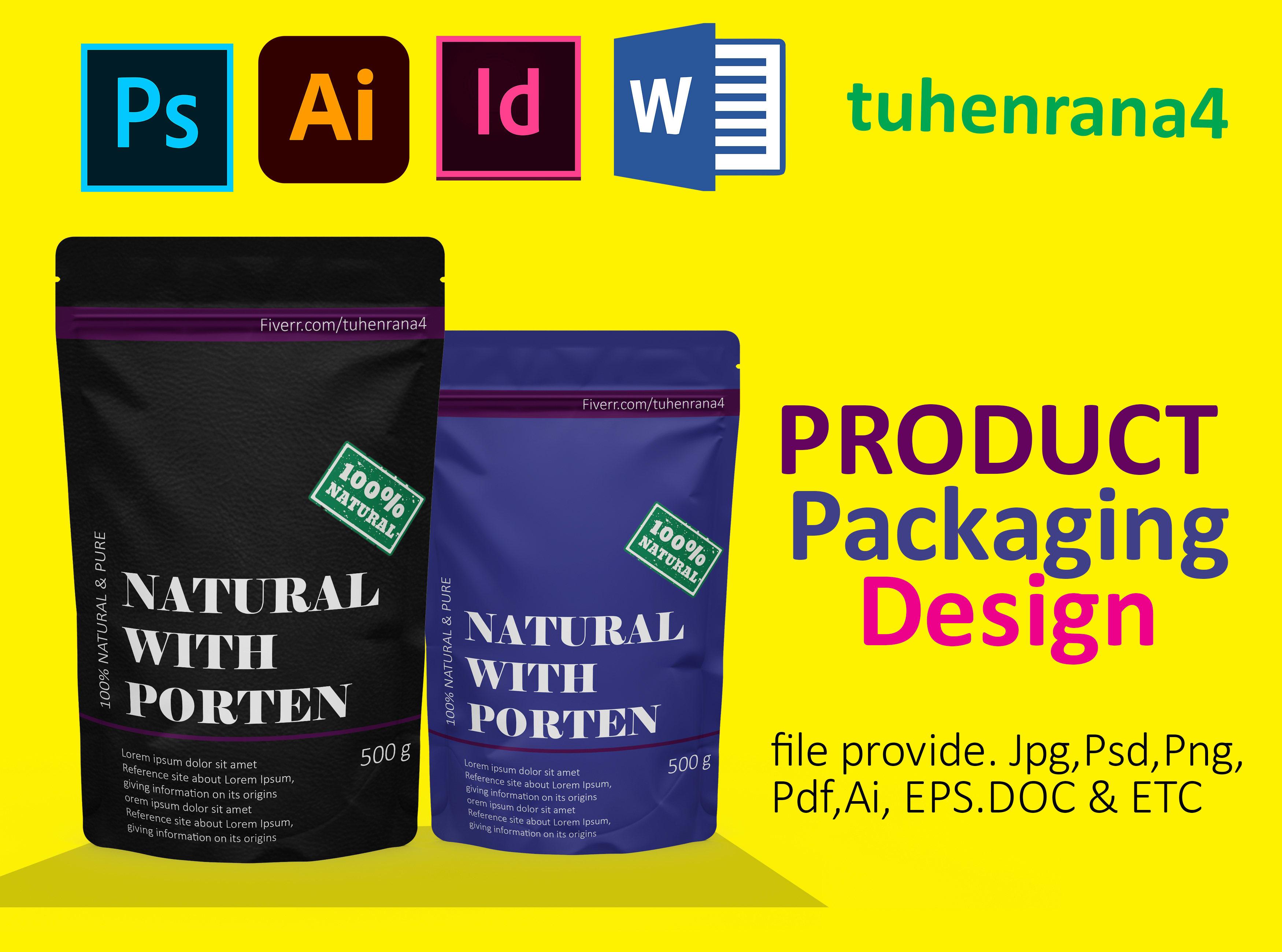 I will design a unique label for any product and mockup