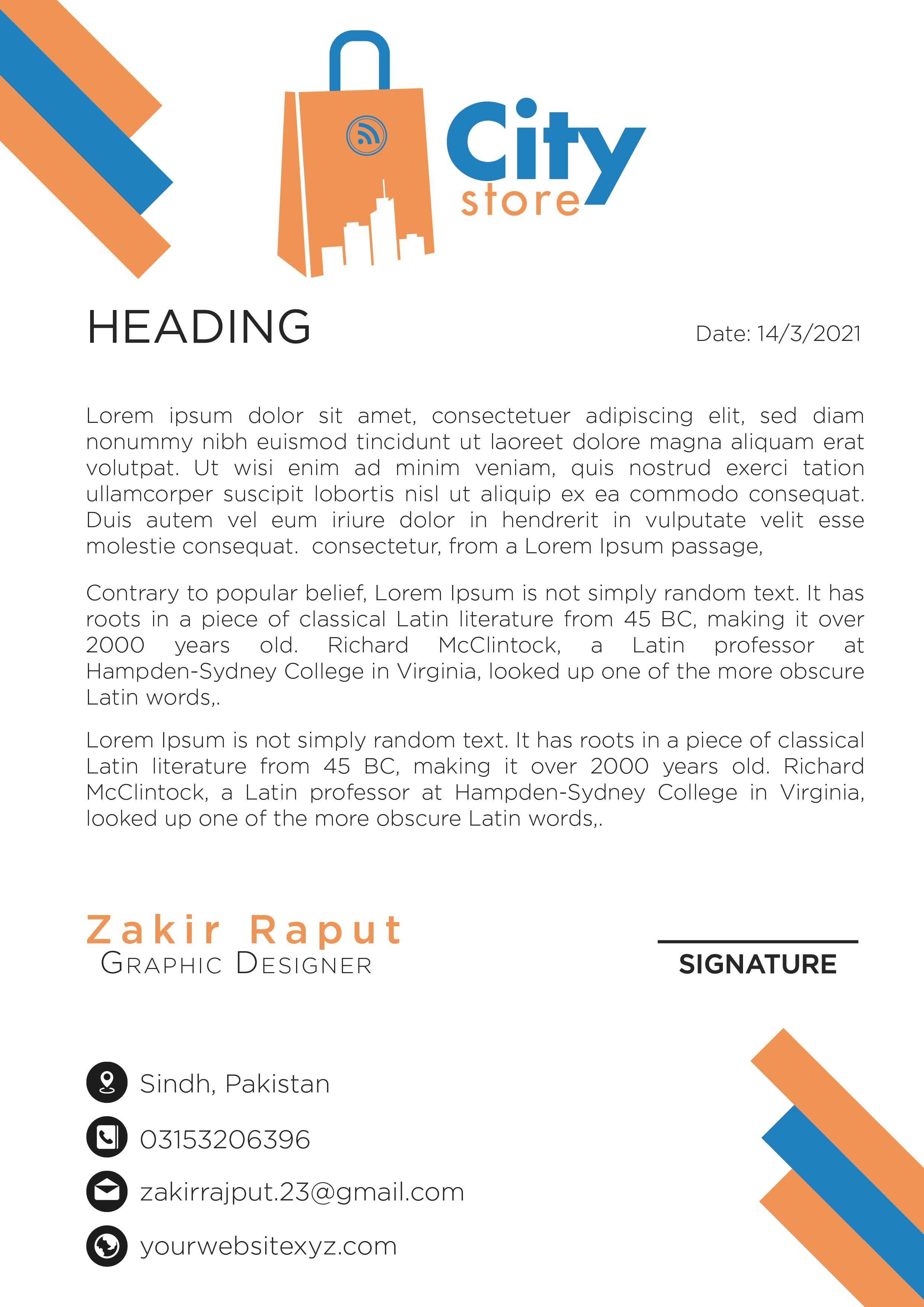 I will create a simple and unique letterhead