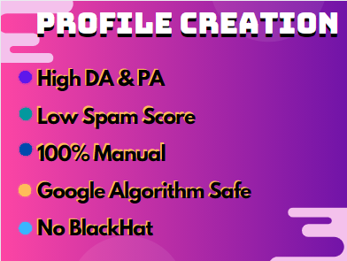 Create 100 High quality Profile Backlink for your business
