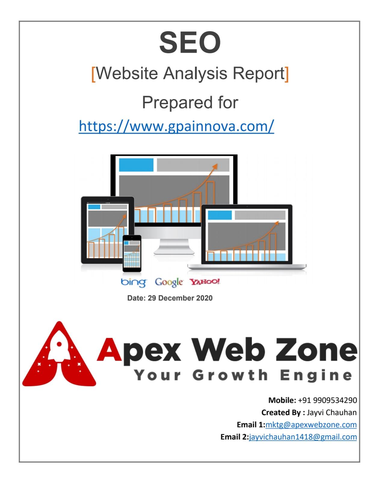 I will do website analysis with major 3 competitor website analysis