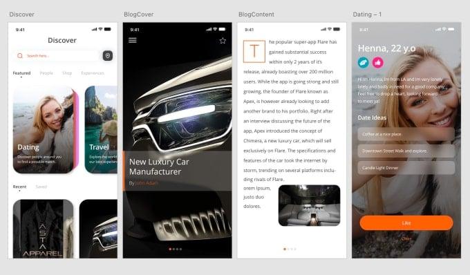 I will design ui ux and prototyping web or mobile app