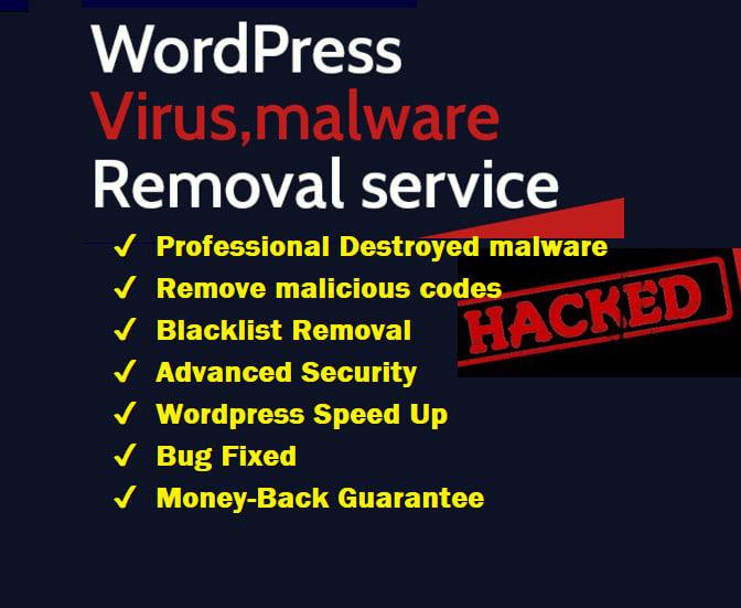 I will recover hacked site, wordpress malware remove virus, fix website fast security