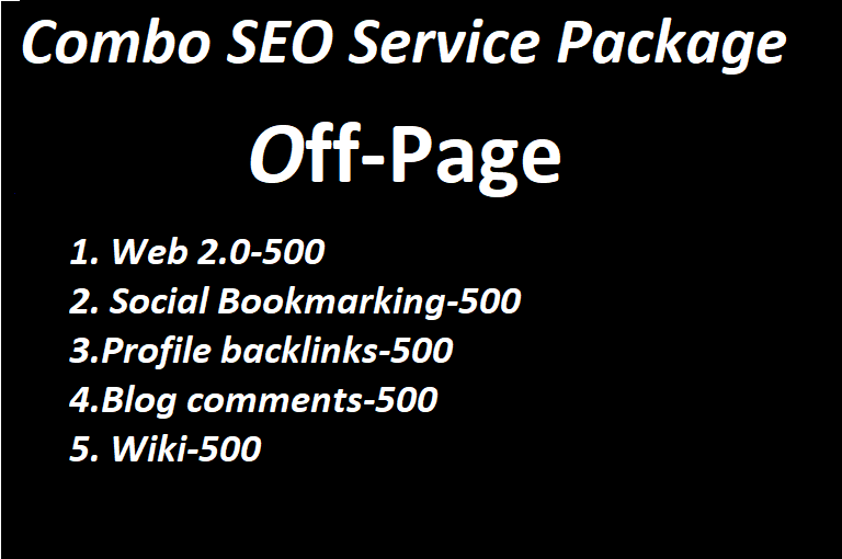 I will provide combo SEO services off-page package