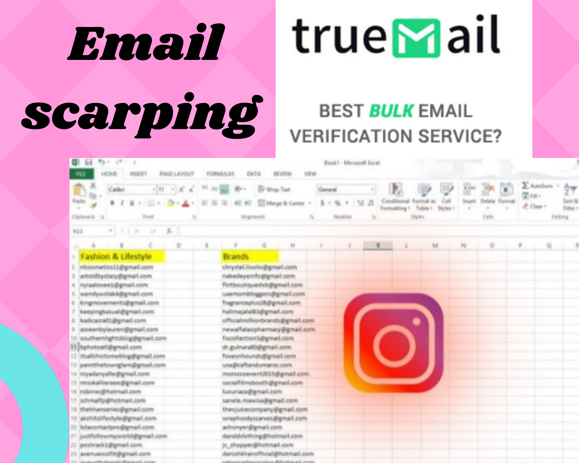 I will do 1000+ email scrap from social media and verification in 24 hr