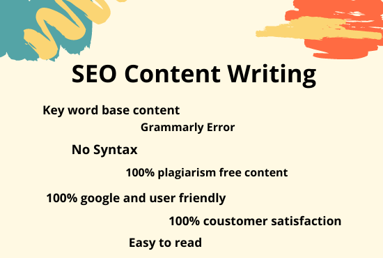 : I will be your SEO content writer for any niche