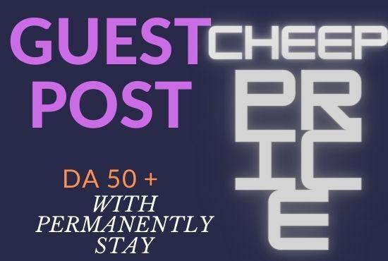 I Will build SEO backlinks through high da guest