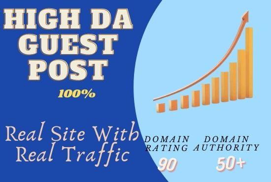 I Will build SEO backlinks through high da guest