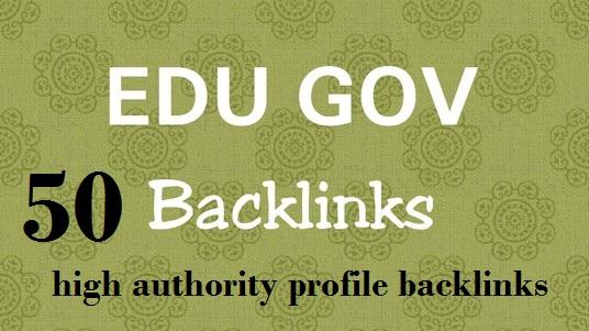 Create manual 50 High authority EDU GOV profile Backlinks service,link building