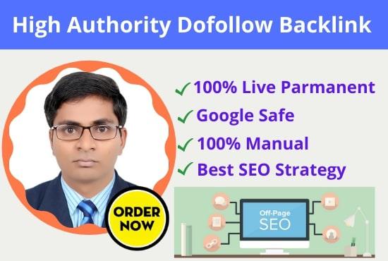 I will create manual high DA permanent dofollow backlinks off page SEO