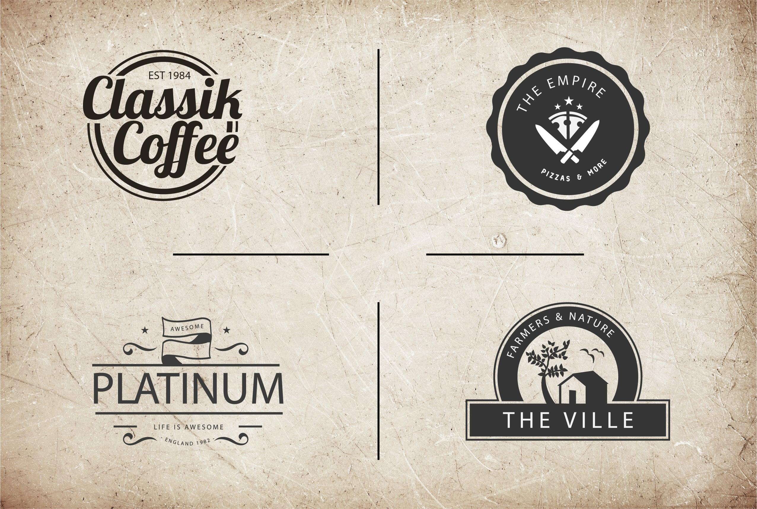 I will design vintage retro badge logo