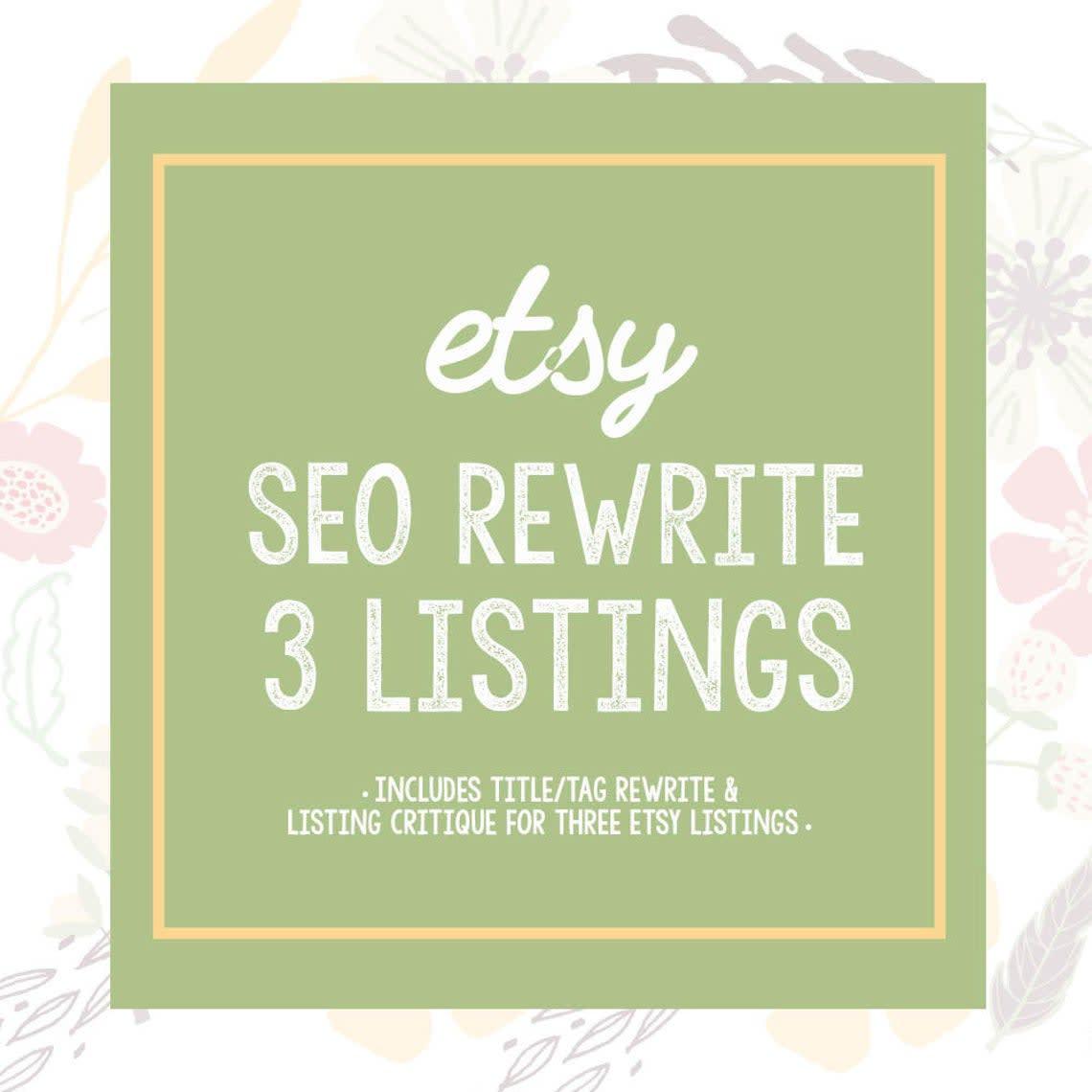 optimize your Etsy SEO by writing your etsy titles and tags