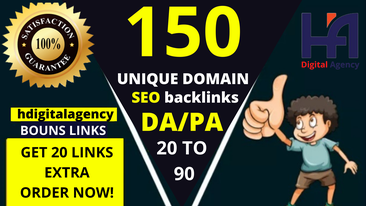 I will Create 150 unique domains SEO backlinks