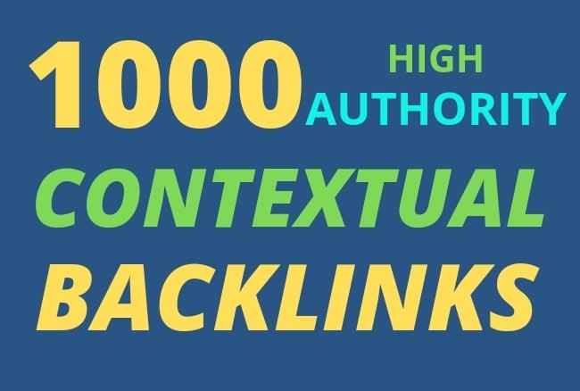 I will 1000 high quality contextual SEO dofollow backlinks service
