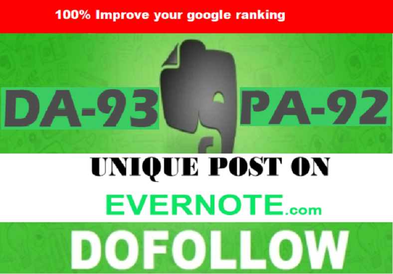 I Will Write And Publish A Guest Post On evernote.com with dofollow link