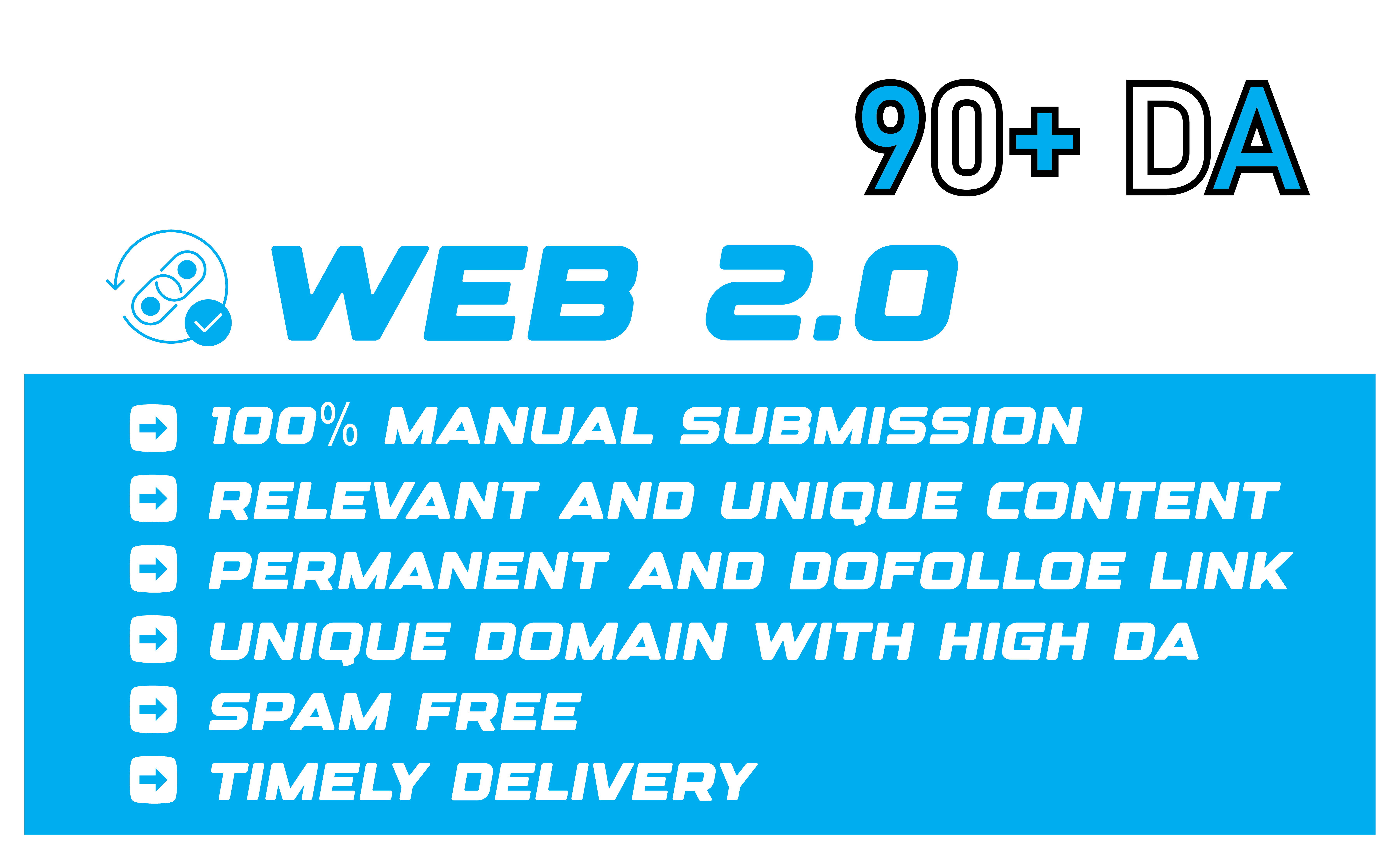 10 Contextual Web 2.0 (90+ DA) Seo Dofollow Manual Blogs Backlinks with Niche Related Articles and I