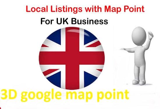 Create 3D 5000 map point citation for local business rank