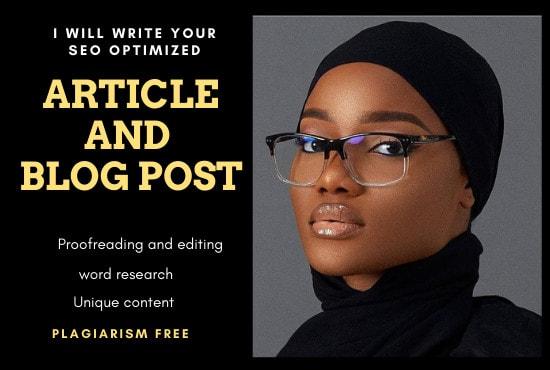 I will write you an high quality article and blog post