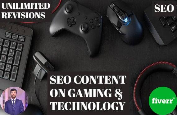 I will write professional gaming and tech articles