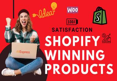 I will do shopify winning product research for dropshipping