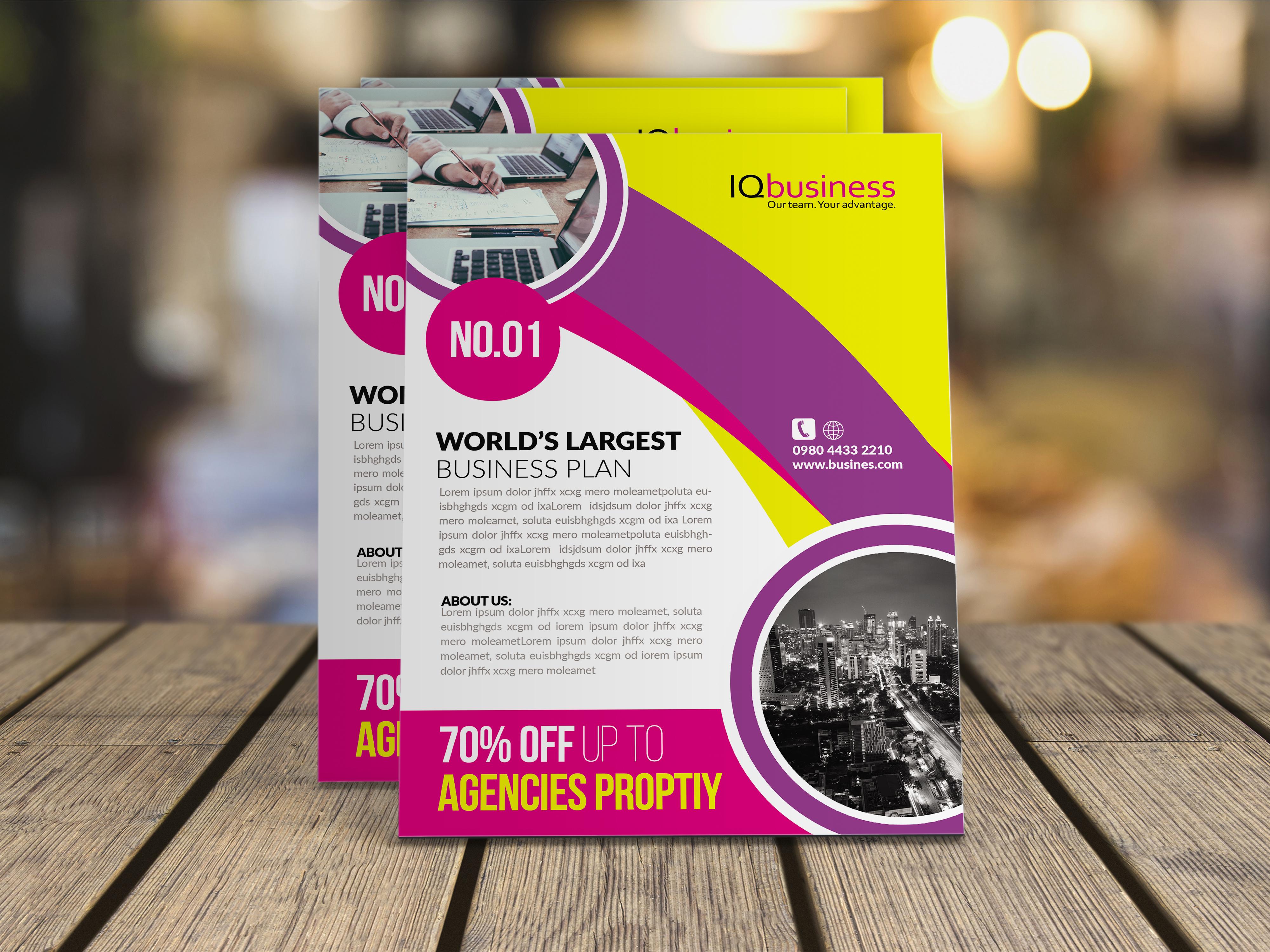 I will design an attractive flyer for your business