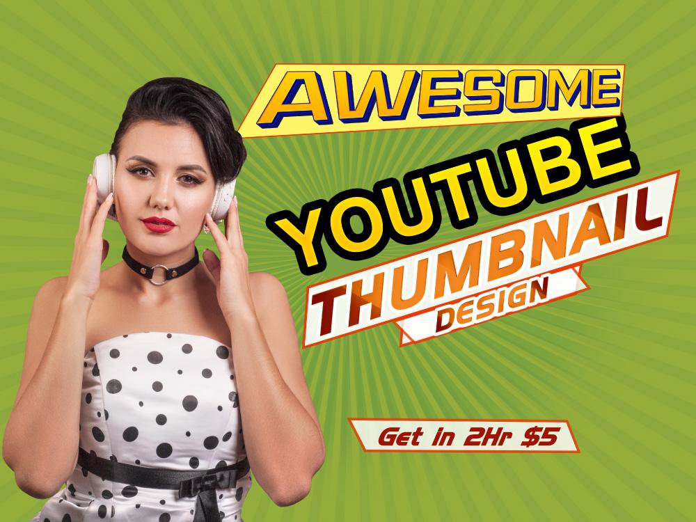 You will get Eye-catchy YouTube thumbnail design 